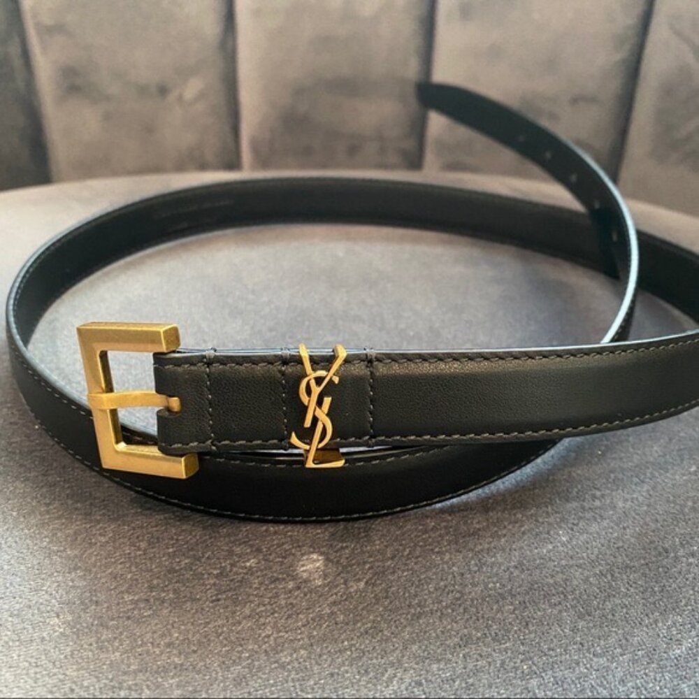 YSL Monogram Leather Belt - Picture 2 of 7